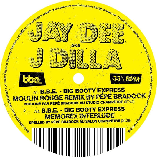 J Dilla Big Booty Express B.B.E - Ireland Vinyl