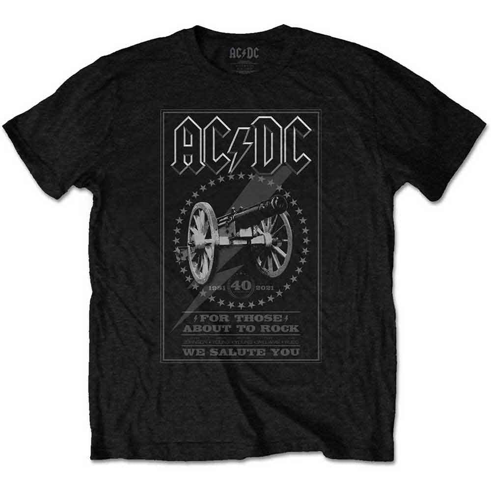 AC/DC T-Shirt FTATR 40th Monochrome (Back Print)