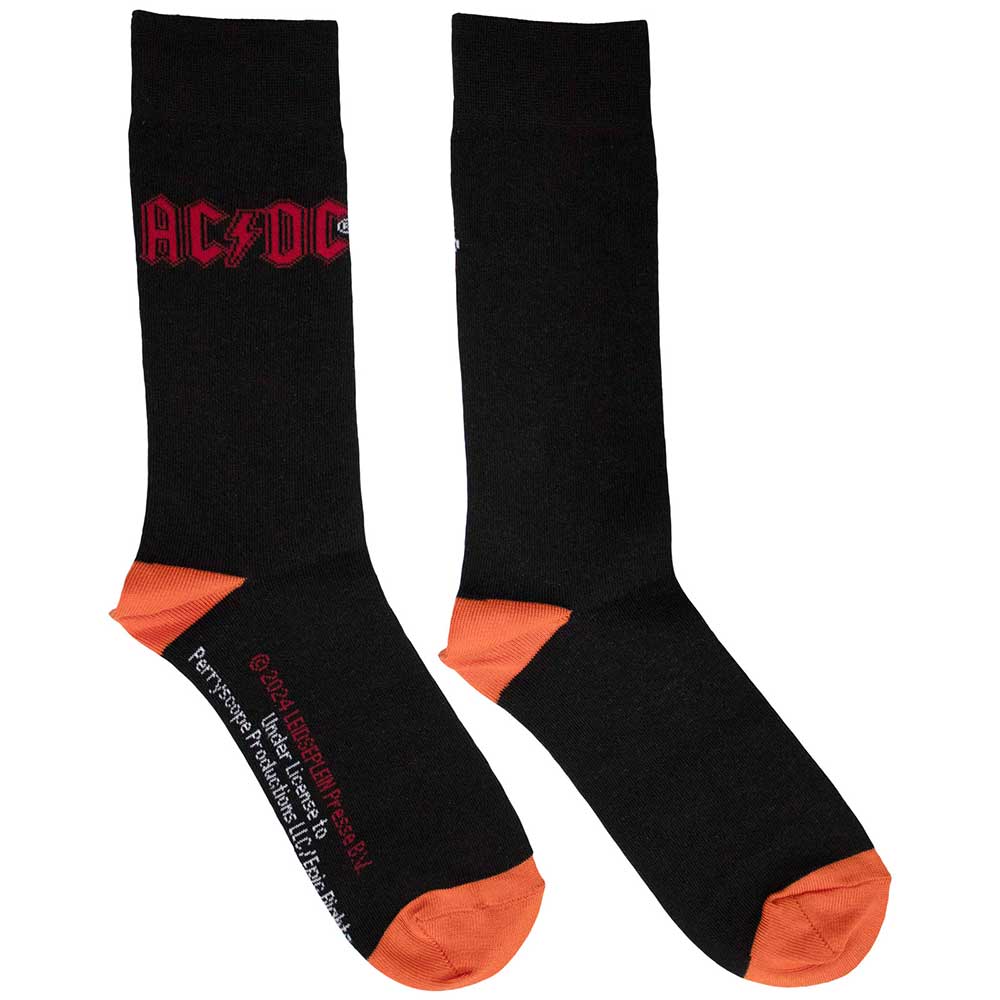 AC DC Unisex Ankle Socks Red Logo - Ireland Vinyl