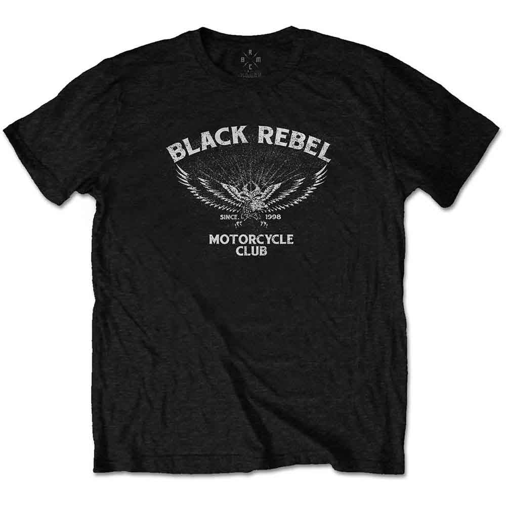 Schwarzes Rebel Motorcycle Club T-Shirt Adler