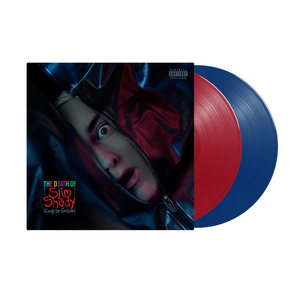 Eminem The Death of Slim Shady (Coup De Grâce) 2LP - Red & Blue Opaque