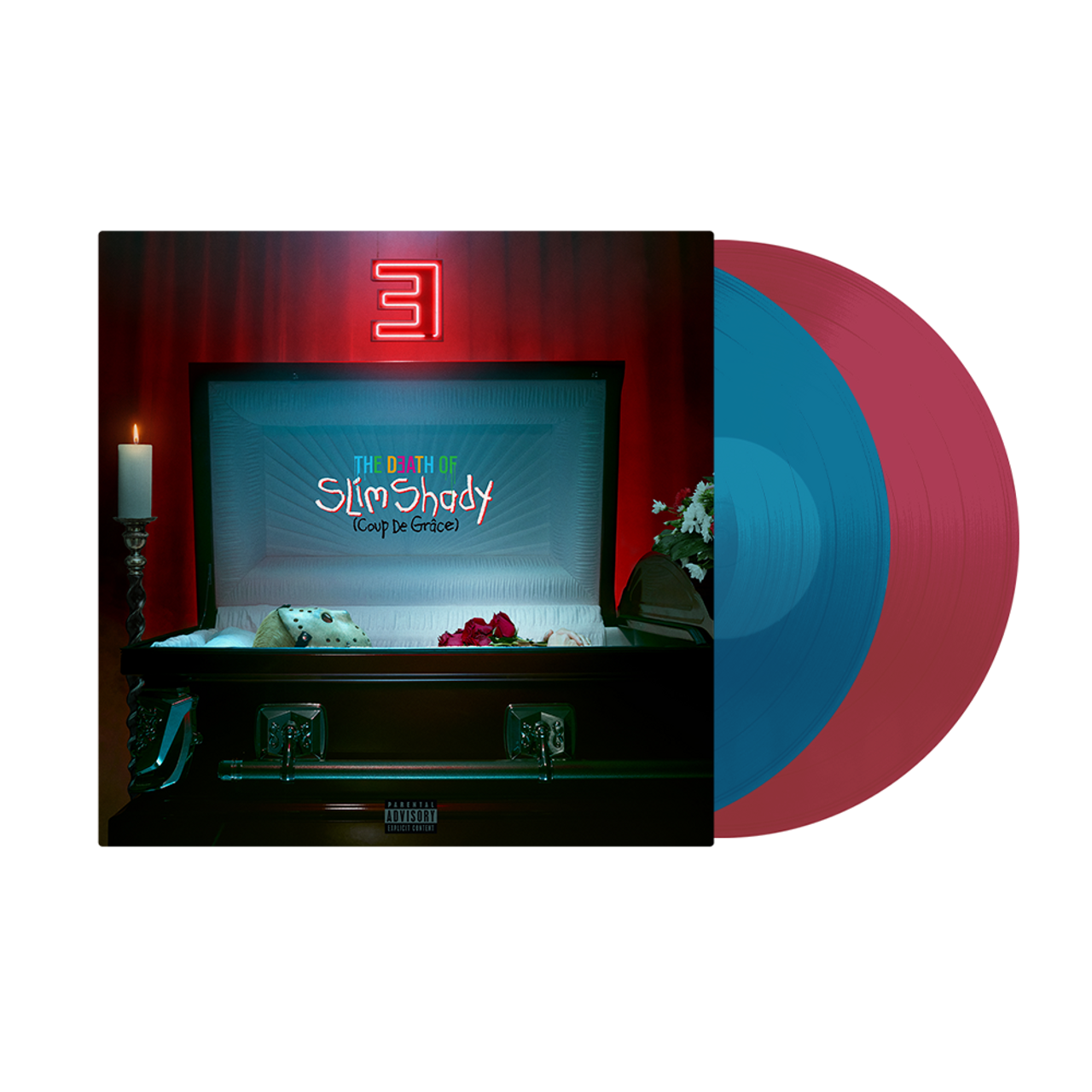 Eminem Der Tod von Slim Shady Sea Blue &amp; Ruby Red Translucent LP