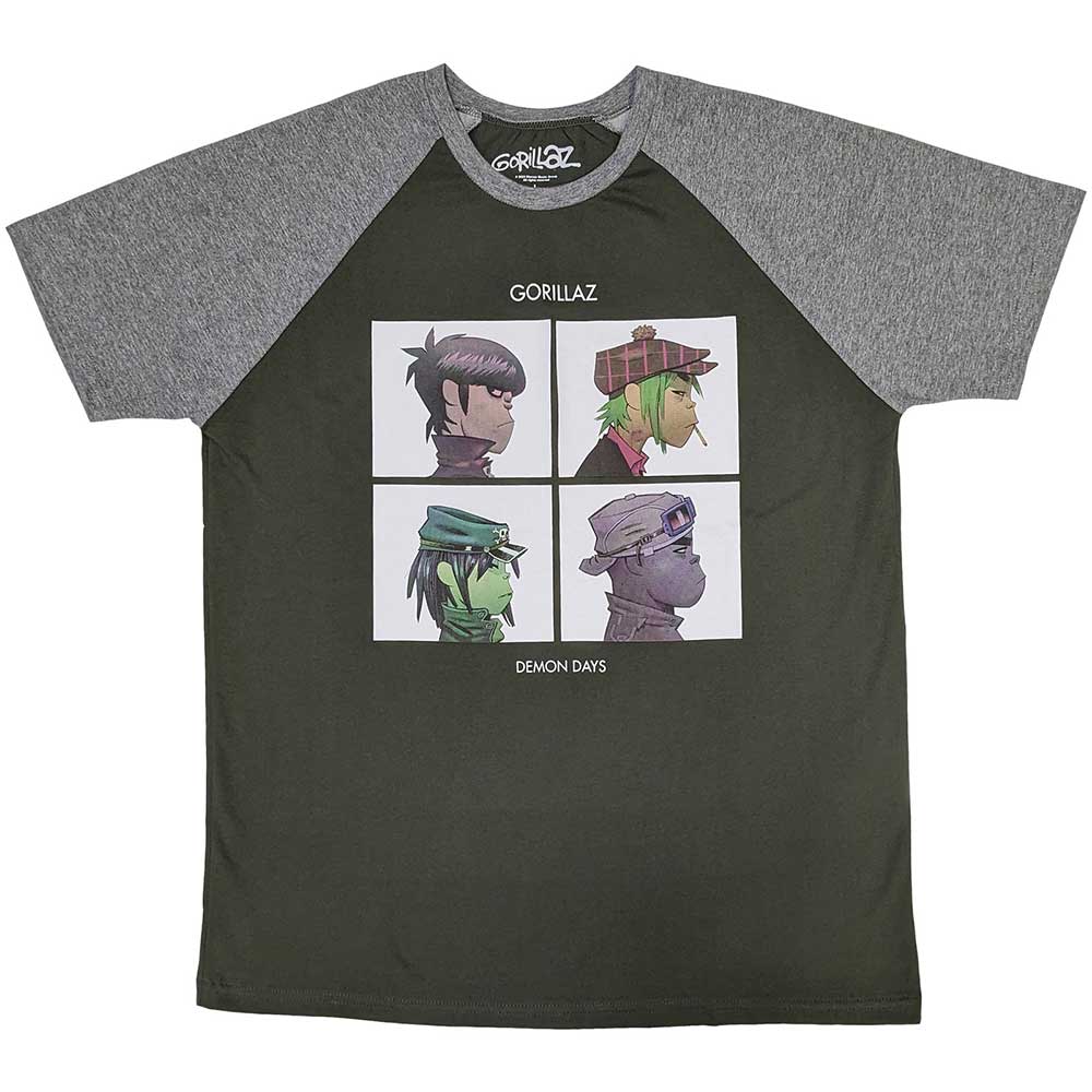 Gorillaz Raglan T-Shirt: Demon Days - Ireland Vinyl