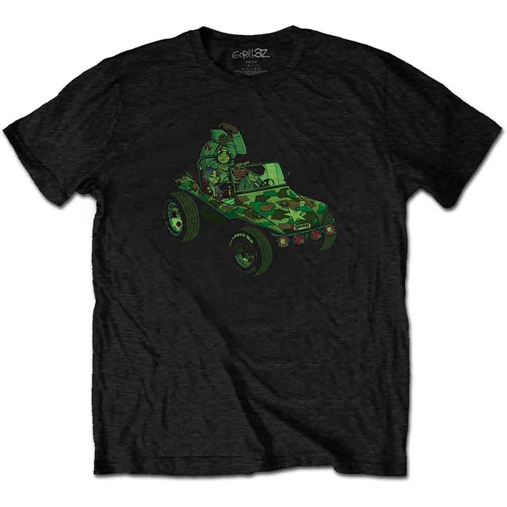 Gorillaz T-Shirt: Group Green Geep (Back Print)