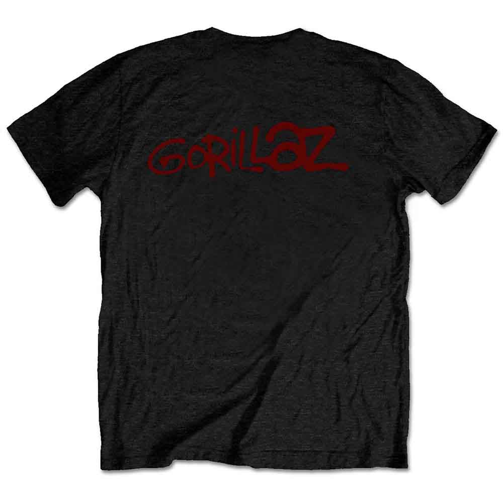 Gorillaz T-Shirt: Group Green Geep (Back Print)