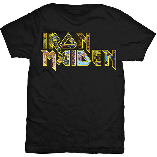 Iron Maiden T-Shirt: Eddie Logo Yellow Letters