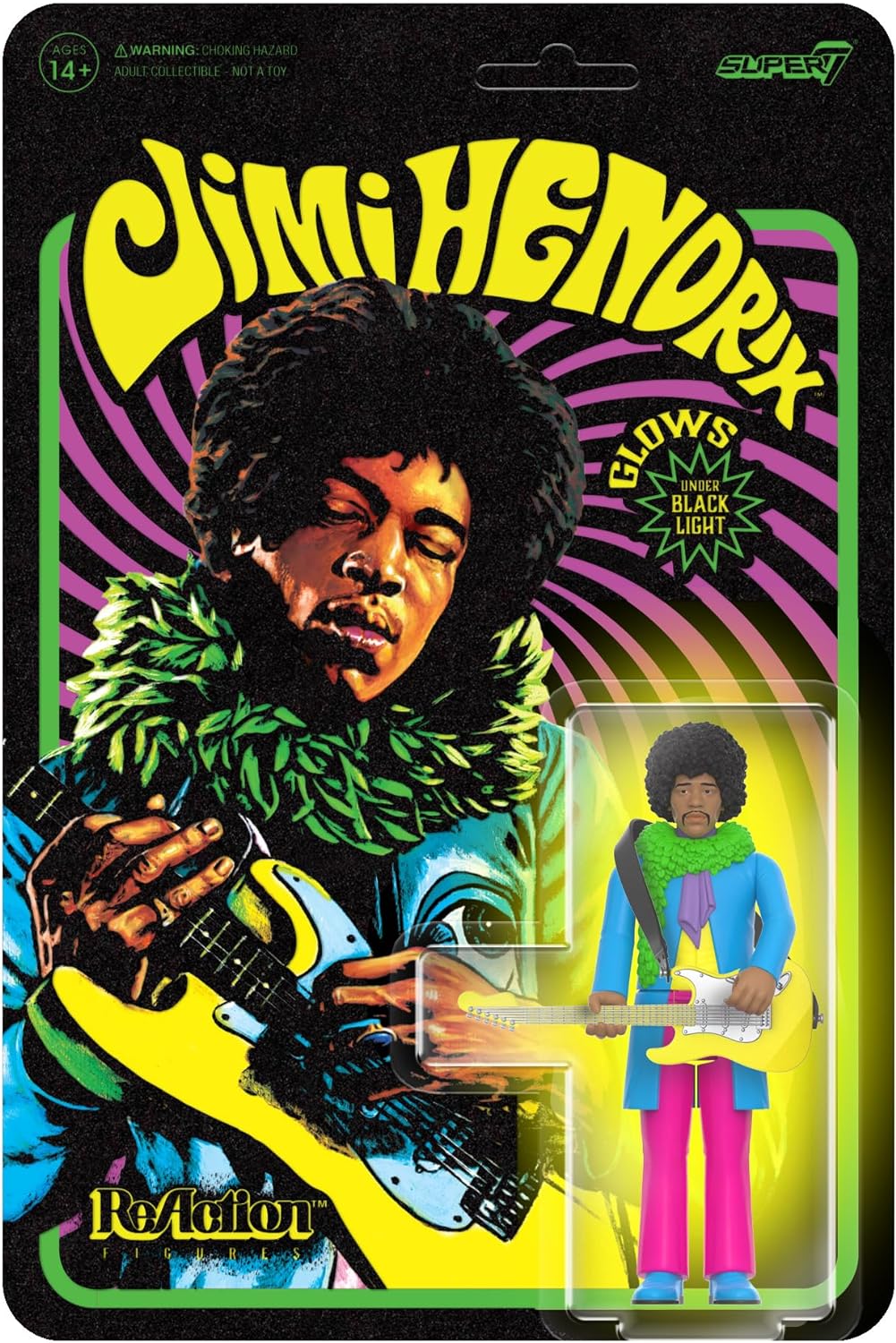 Jimi Hendrix Blacklight (Are You Experienced Toy Figure)