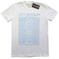 Joy Division T-Shirt: Unknown Pleasures Blau auf Weiß