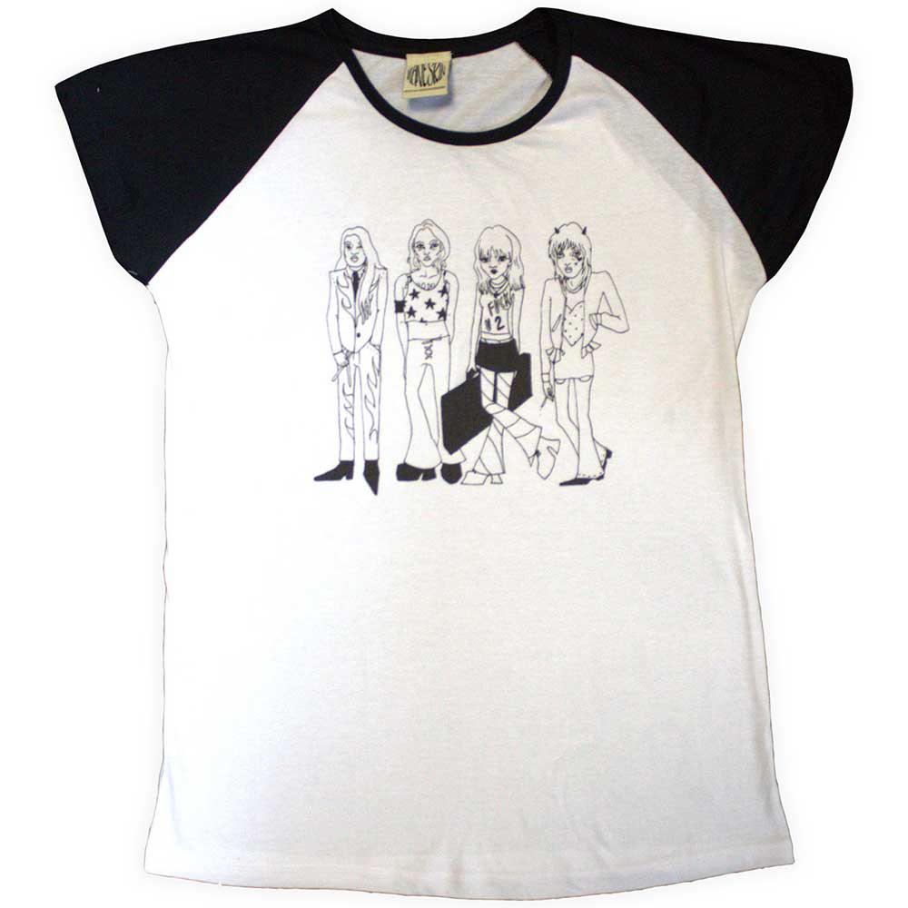 Maneskin Raglan T-Shirt: Mini Doodles (Back Print & Ex-Tour) - Ireland Vinyl