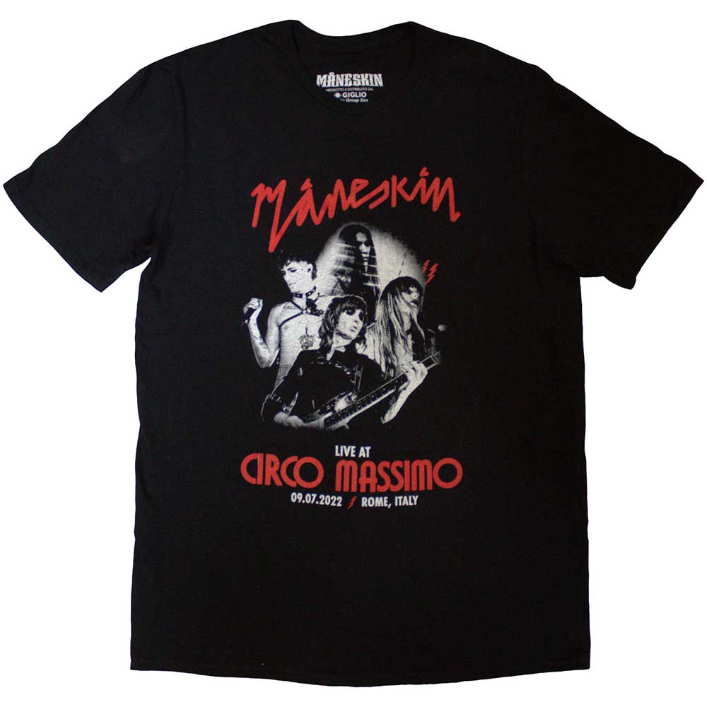 Maneskin T-Shirt Live At Circo Massimo 2022 Poster - Ireland Vinyl