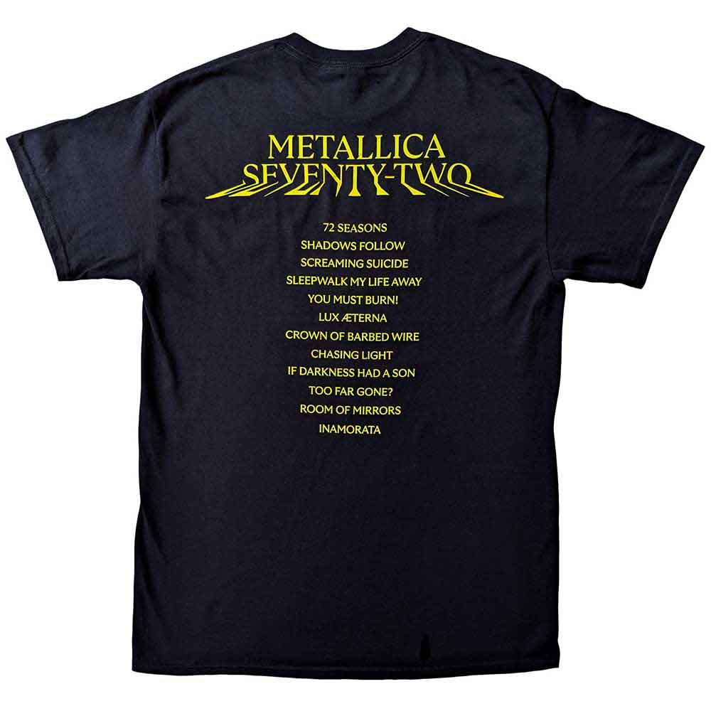 Metallica T-Shirt: 72 Seasons Squared Cover (Back Print)