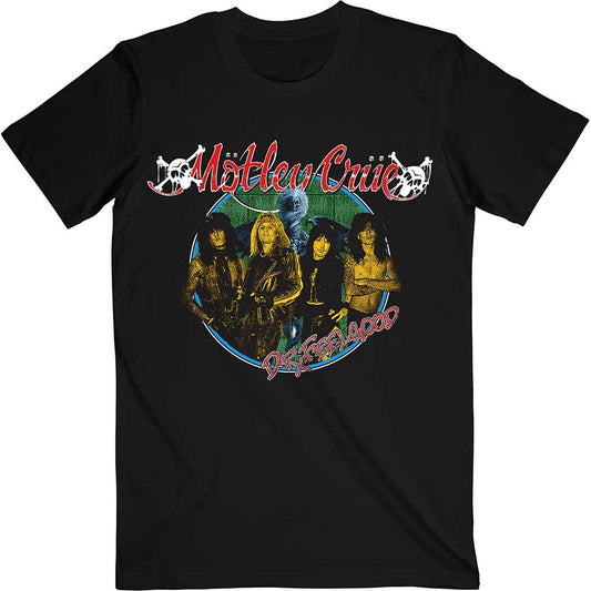 Motley Crue T-Shirt: Dr Feelgood Circle Photo (Back Print)