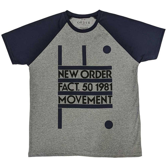 New Order Raglan T-Shirt Movement - Ireland Vinyl