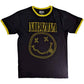 Nirvana Ringer T-Shirt Umriss Glückliches Gesicht