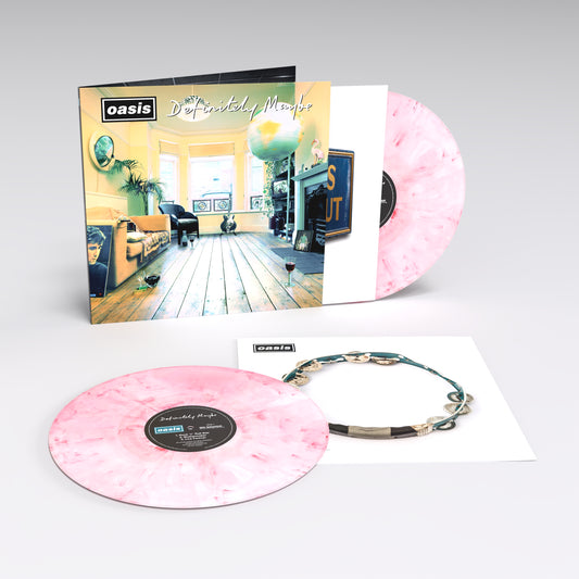 Oasis Definitely Maybe: 30th Anniversary Pink & White Marble Vinyl