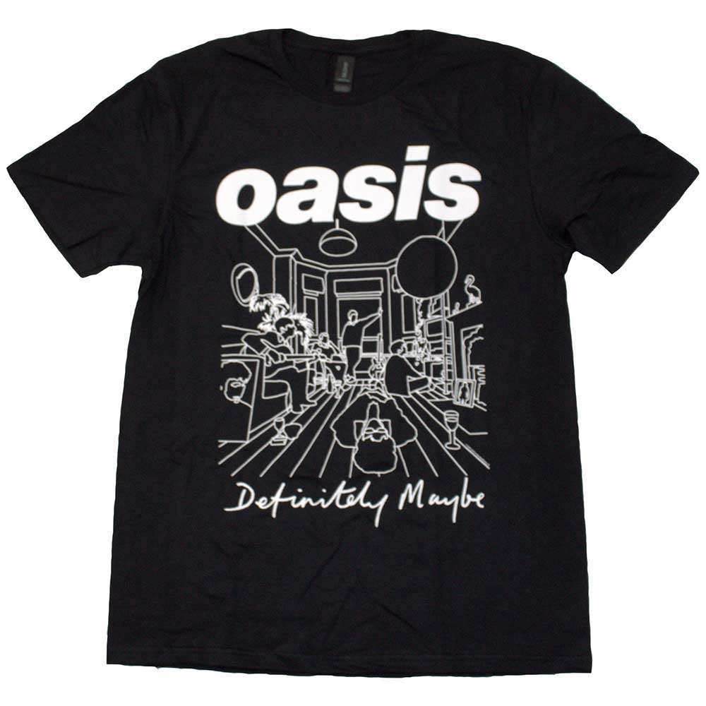 Oasis Black Shirt Definitely Maybe Line Drawing - Ireland Vinyl