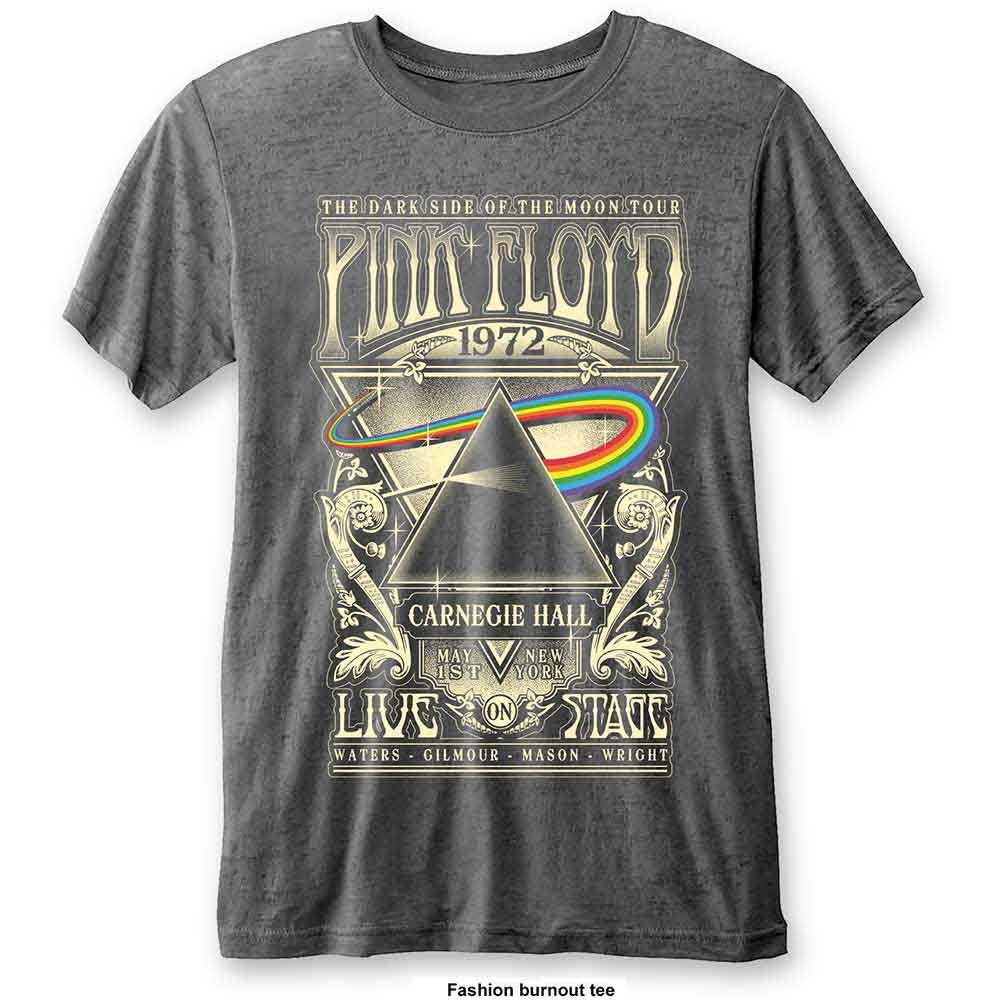 Pink Floyd Burnout T-Shirt Carnegie Hall Poster