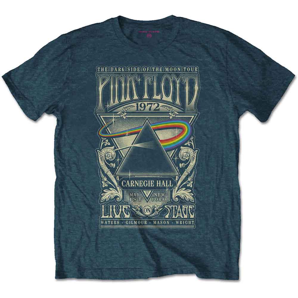 Pink Floyd T-Shirt Carnegie Hall Poster (DENIM Colour)