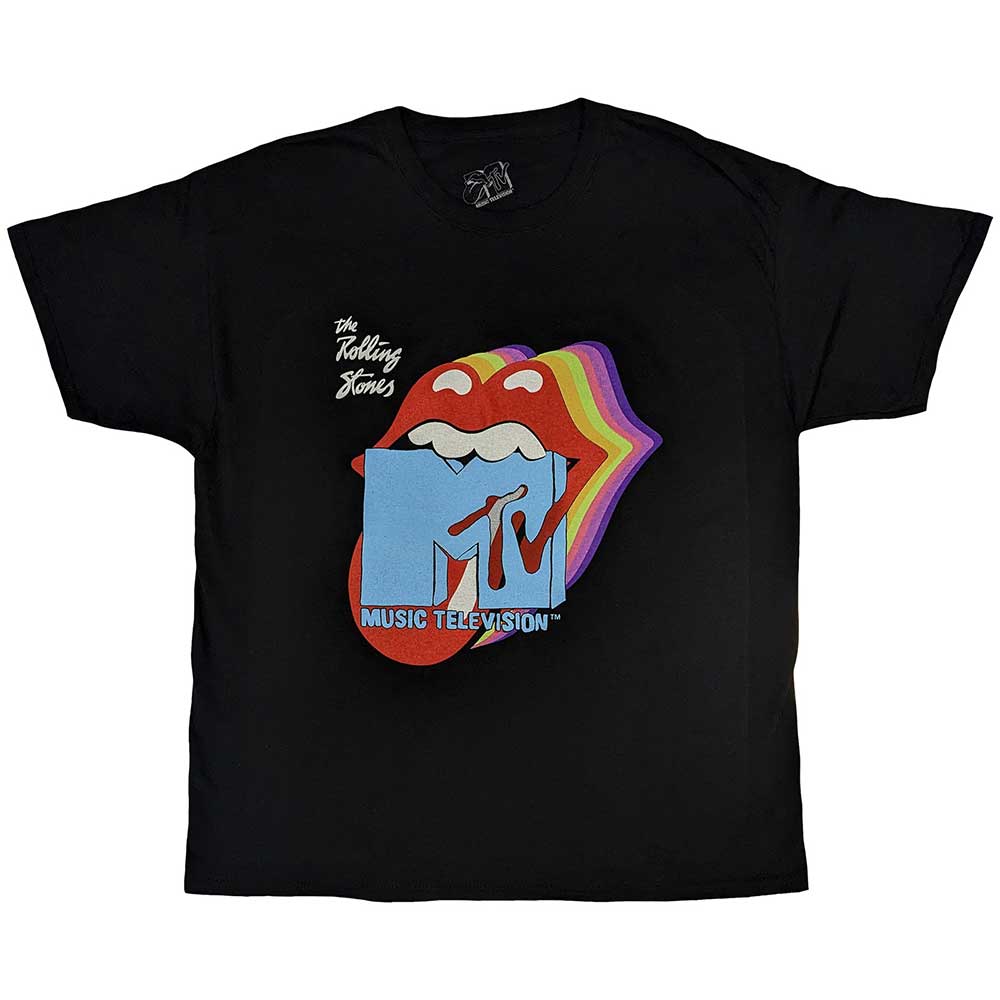 Rolling Stones Rainbow Shadow Tongue MTV T-Shirt - Ireland Vinyl