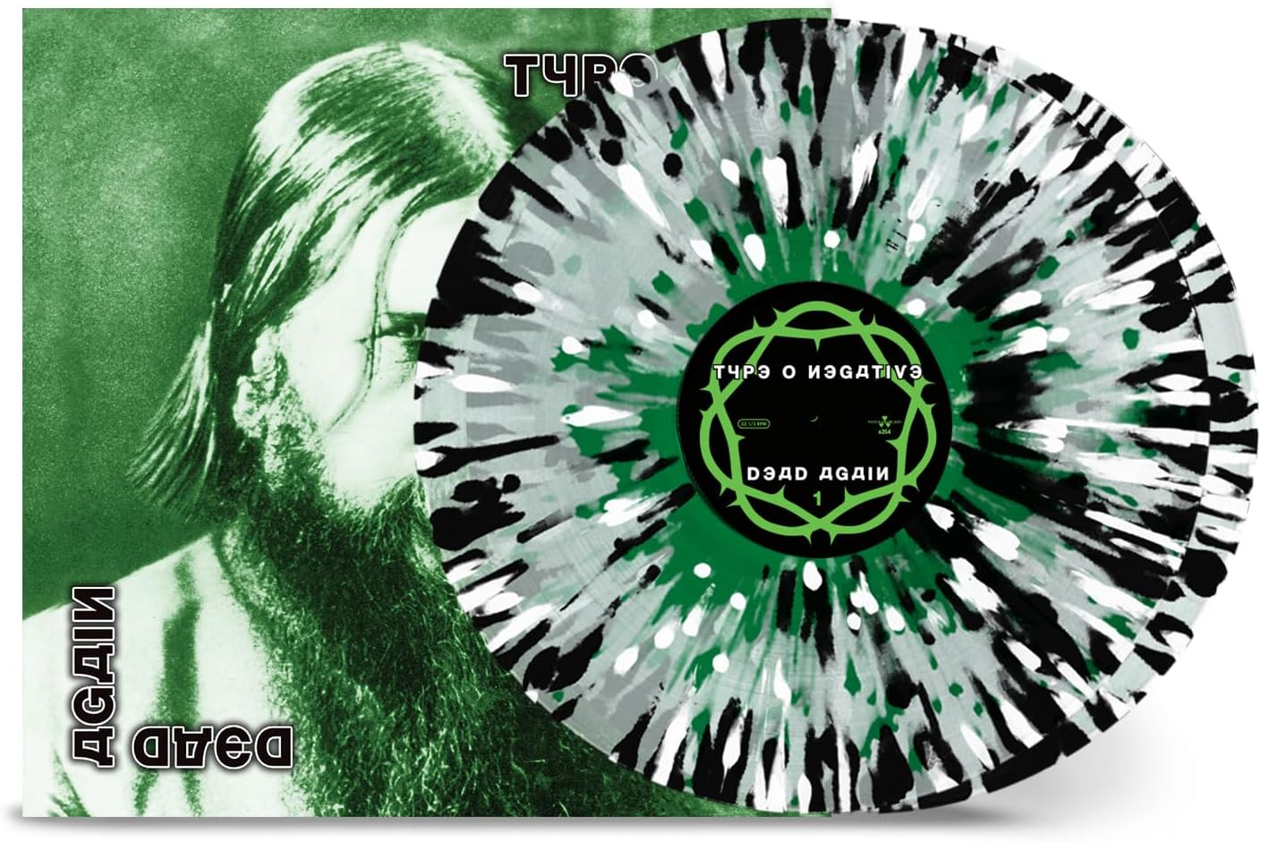 Type O Negative Dead Again (Limited Clear Green White Black Splatter Vinyl)