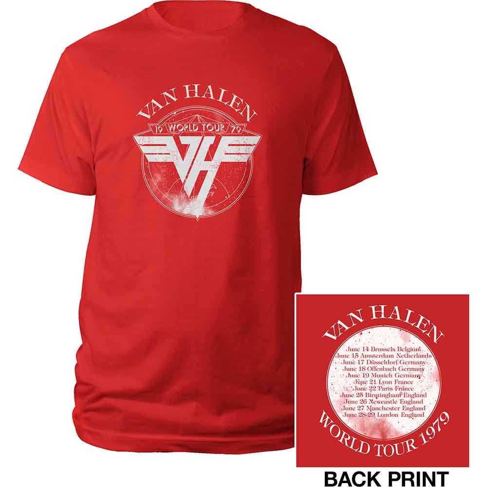  Van Halen T-Shirt: 1979 Tour (Back Print) 