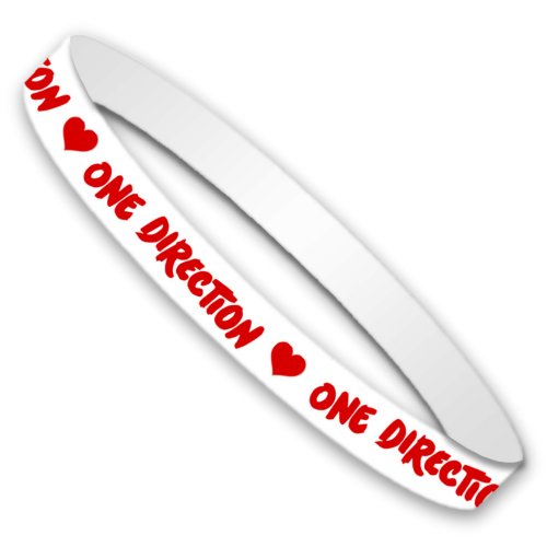 One Direction White Wristband - Ireland Vinyl