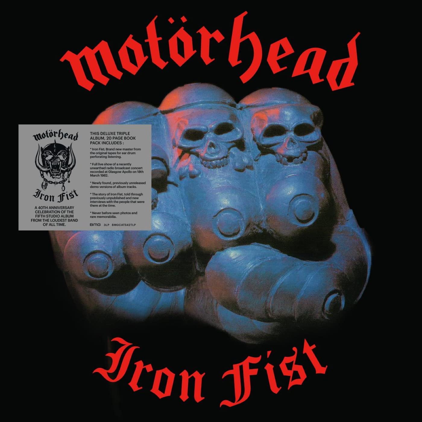 Motorhead Iron Fist 40th Anniversary 3LP - Ireland Vinyl